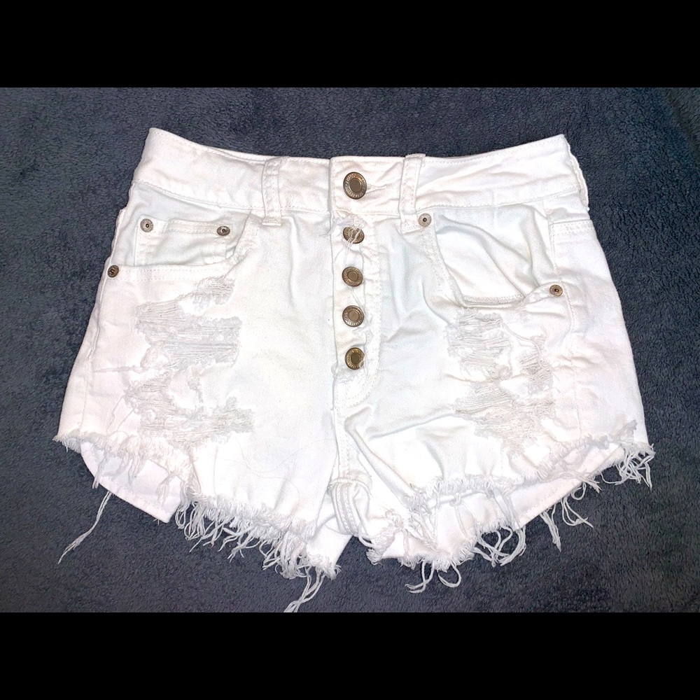 American Eagle White Jean shorts